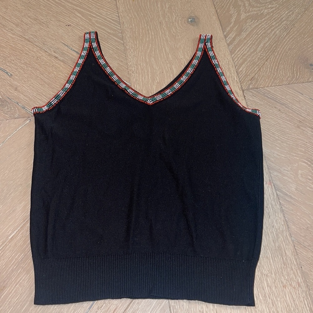 Vintage Kenzo Silk Beaded Top
